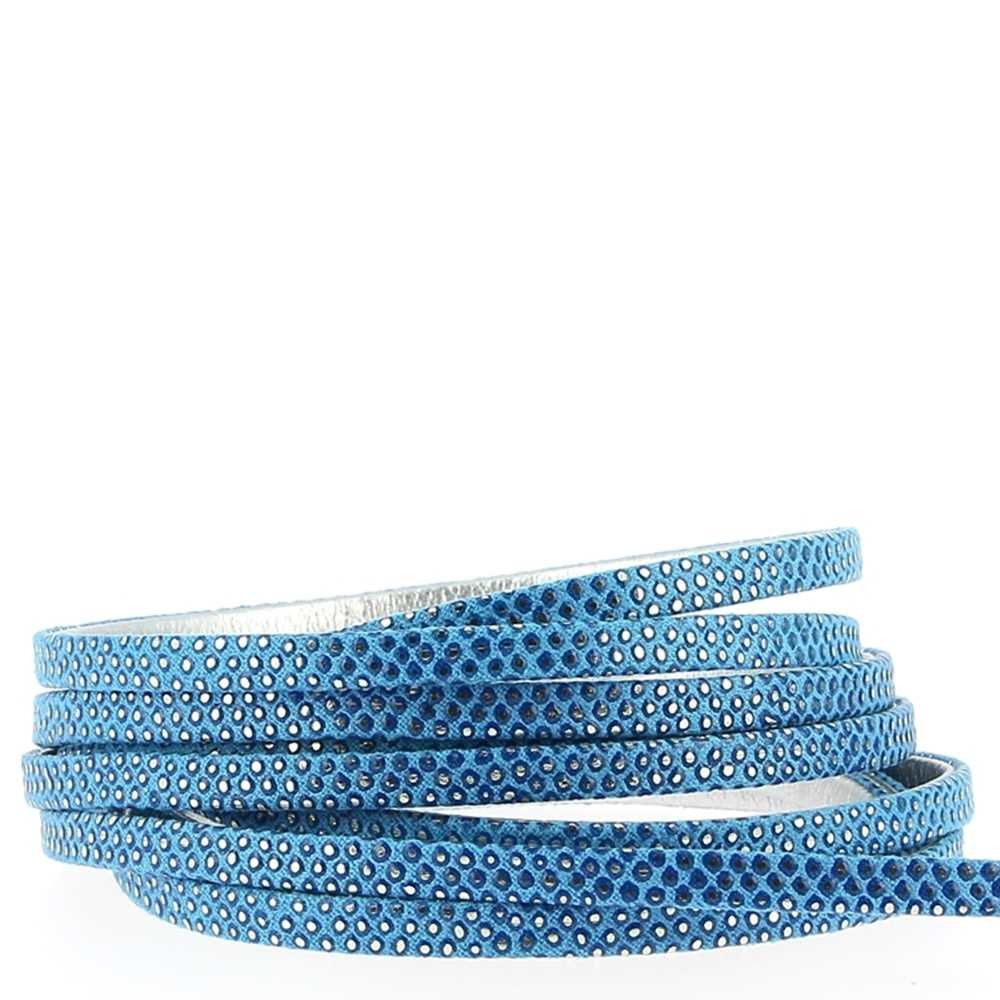 Hagedissenband Azuur/Zilver 05 mm per 20 cm