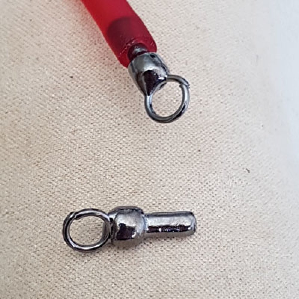 Set van 10 metalen pistoolklemmen voor hol Pvc-koord 5 mm