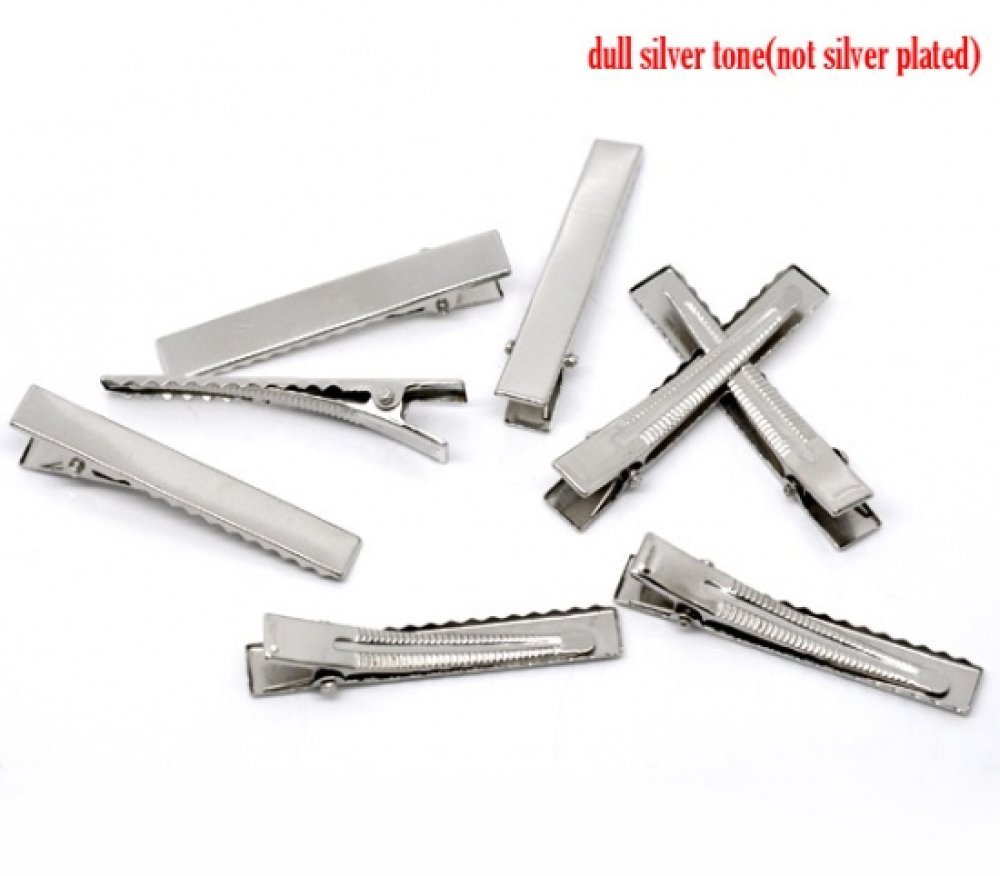 Set van 20 krokodillenklemmen - Zilver 56 mm x 8 mm