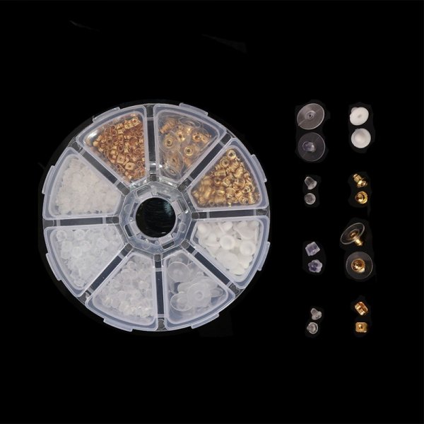 Partij van 400 gemengde N&deg;02 tips (200 paar) voor oorbellen.