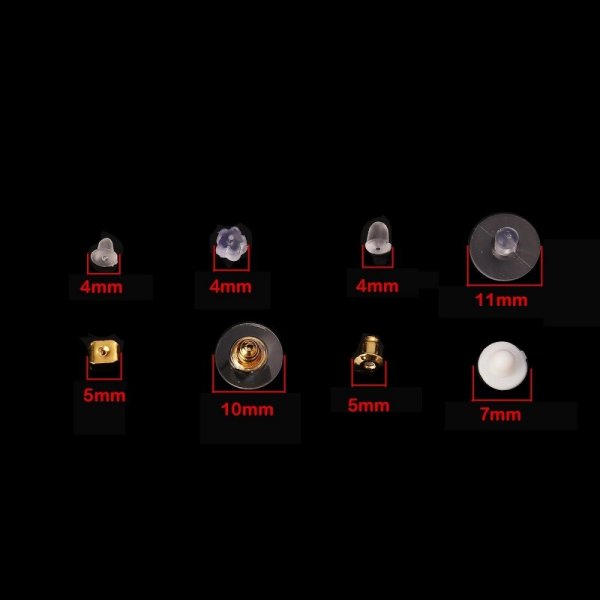 Partij van 400 gemengde N&deg;02 tips (200 paar) voor oorbellen.