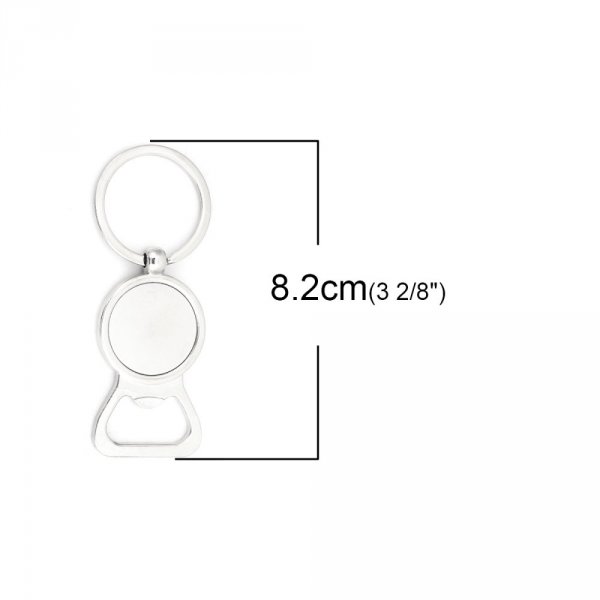 Set van 5 zilveren sleutelhangers 25 mm N&deg;01
