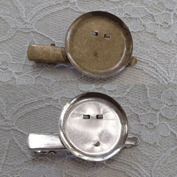 Set van 5 tray pin houders - Brons kleur 48 mm x 8 mm.