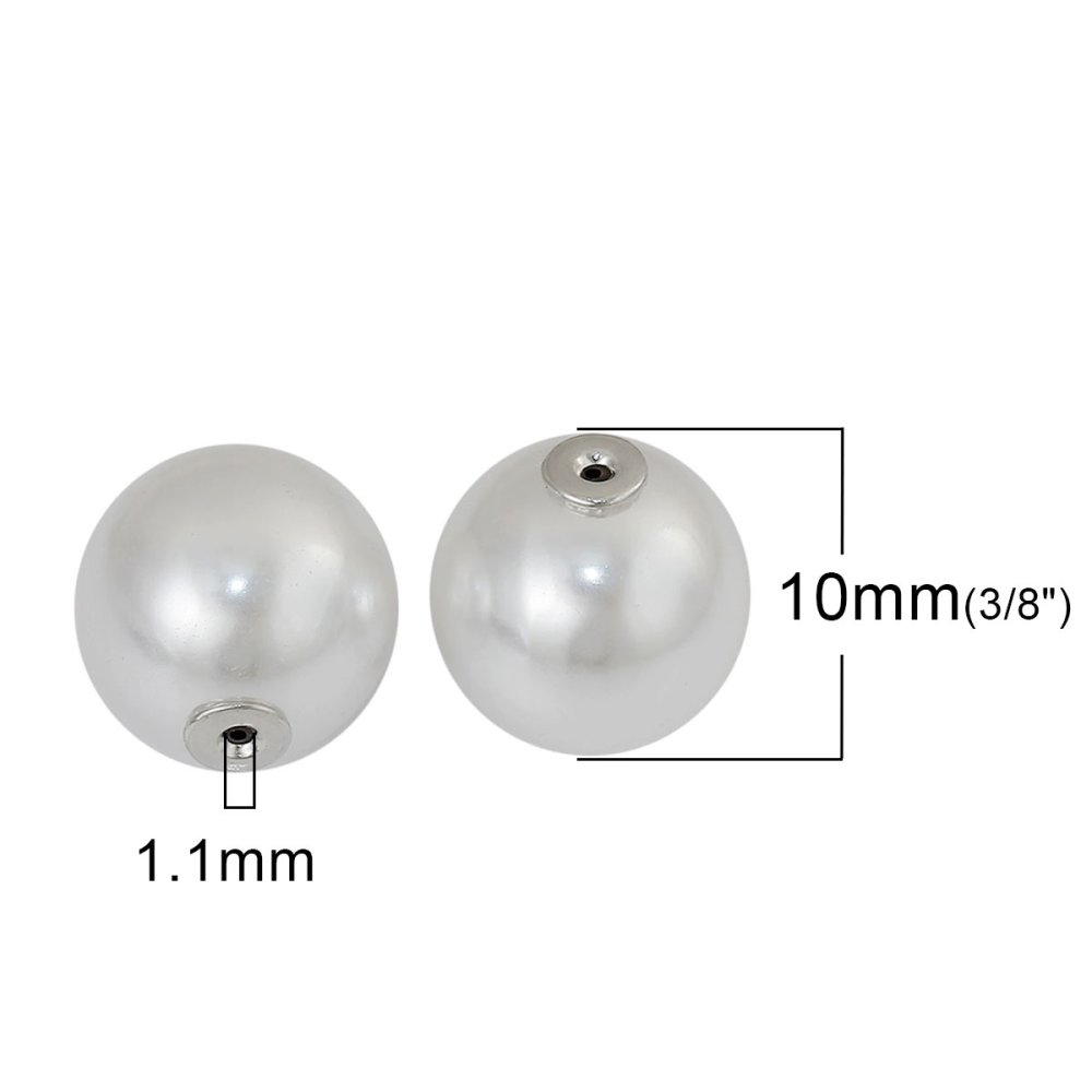 Kraal 1 drukgat 10 mm Wit