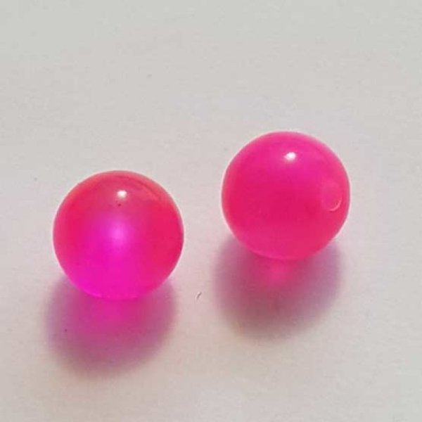 Perle Acrylique Ronde 10 mm Rose 05 x 1 Pi&egrave;ce