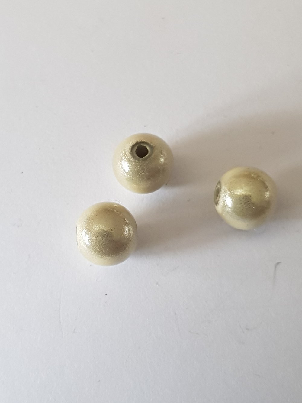 Perle Magique Ronde 08 mm Cr&egrave;me x 3