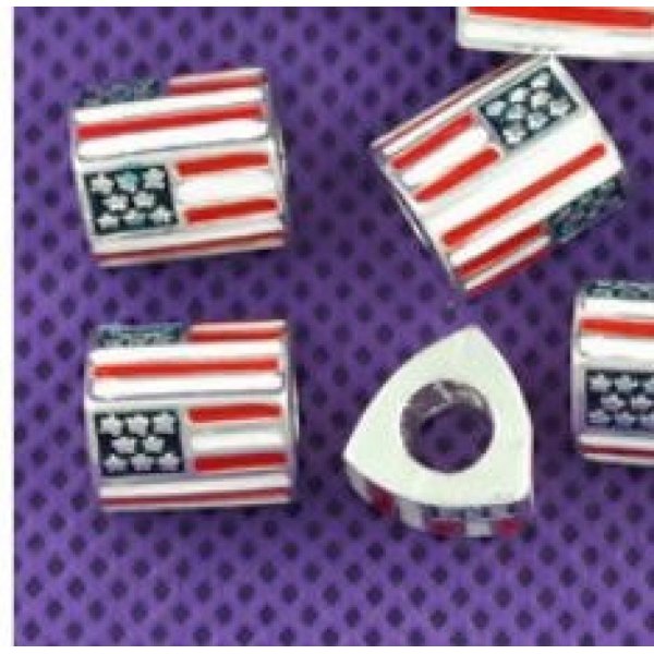 Parel nr. 0002 Tricolour Email Flag Compatible