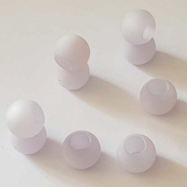 Perle Polaris Mat Ronde 14 mm Mauve 001 x 1 Pi&egrave;ce