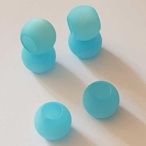 Perle Polaris Mat Ronde 14 mm Aquamarine 001 x 1 Pi&egrave;ce