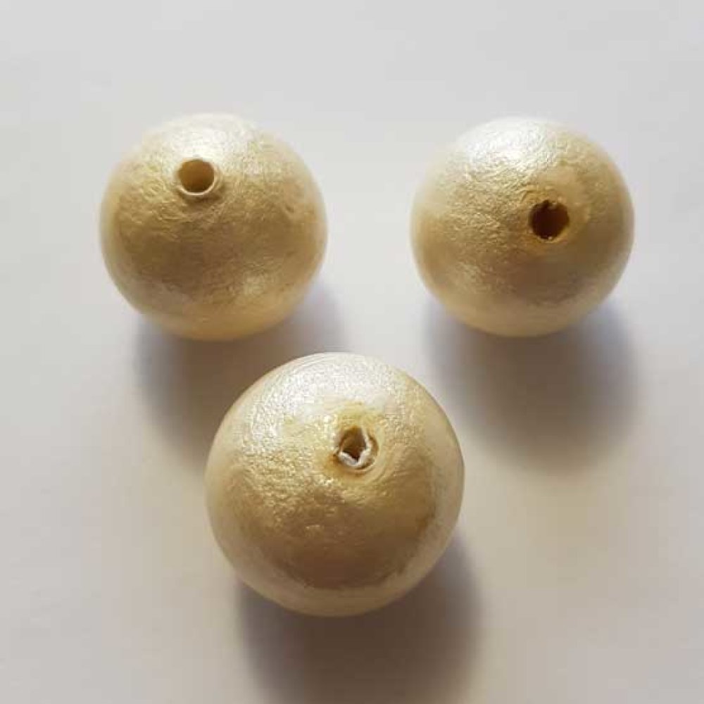 Ronde Parel Papier Mache GT 30mm Crème