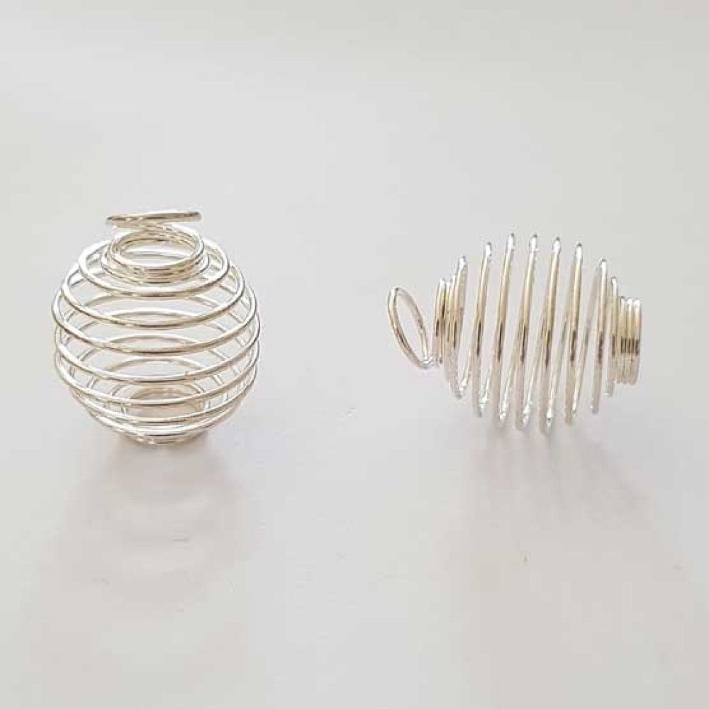 Parel Spiraalveer Kooi 23 mm Zilver N°03