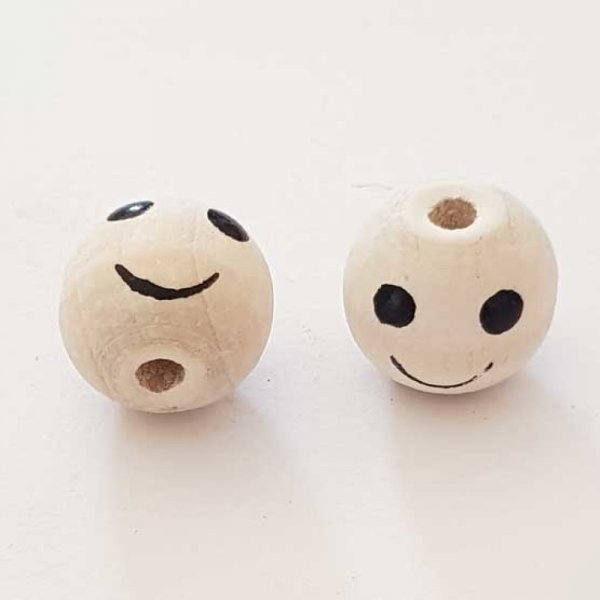 Perle bois t&egrave;te personnage N&deg;10