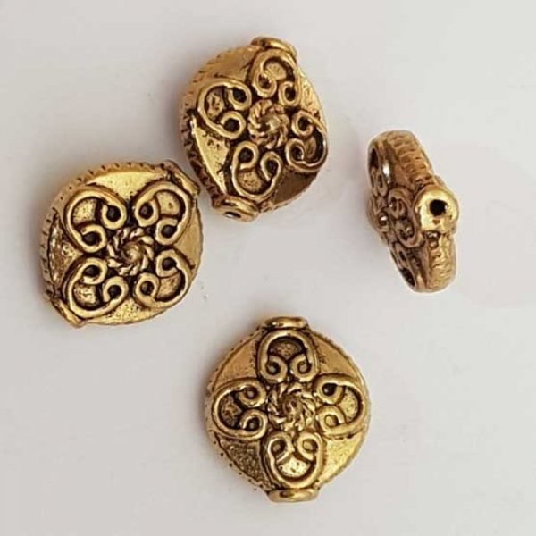 Perle divers en m&eacute;tal argent&eacute; 014 Dor&eacute;