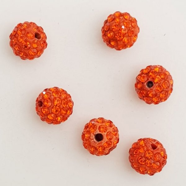 10 mm shamballa stijl strass hars kraal N&deg;03