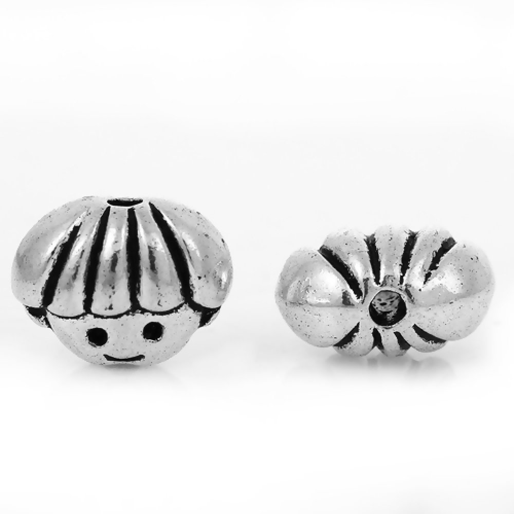 Metalen kraal Boy 3D zilver N°01