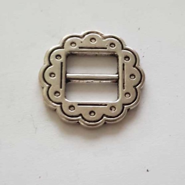 Perle passant pour cuir 10 mm Argent N&deg;09