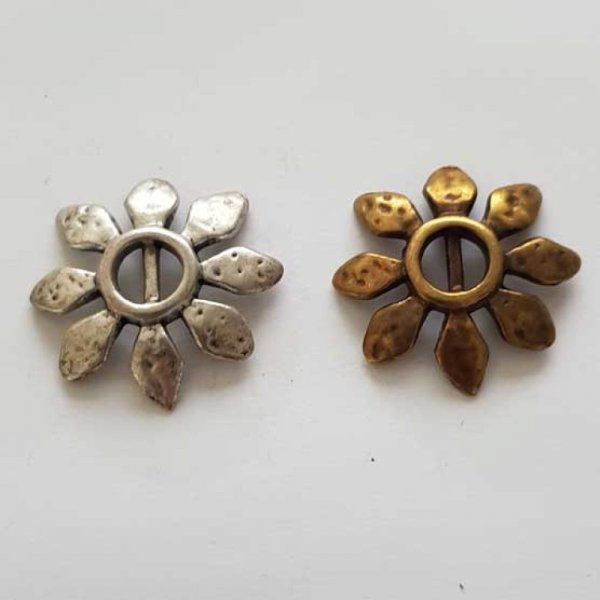 Perle passant rectangle pour cuir 06 mm Argent N&deg;09