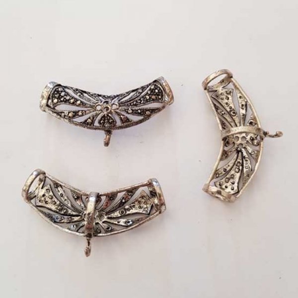 Perle passant tube Argent N&deg;20 b&eacute;li&egrave;re