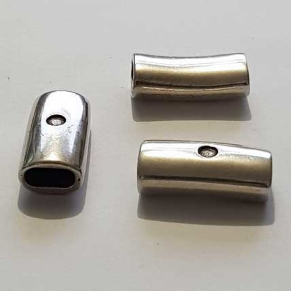 Perle passant tube Argent N&deg;26 Zamac