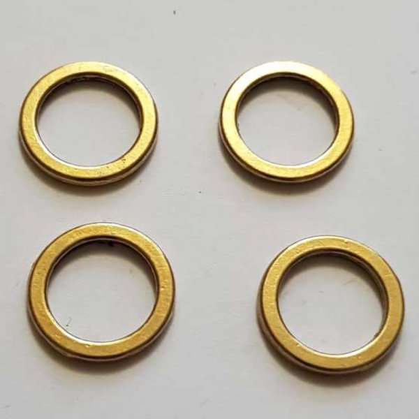 Perle rondelle plate anneau intercalaire m&eacute;tal argent&eacute; 046 Dor&eacute;