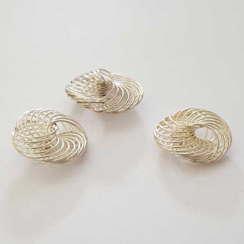 18 mm zilveren spiraalkraal N°03