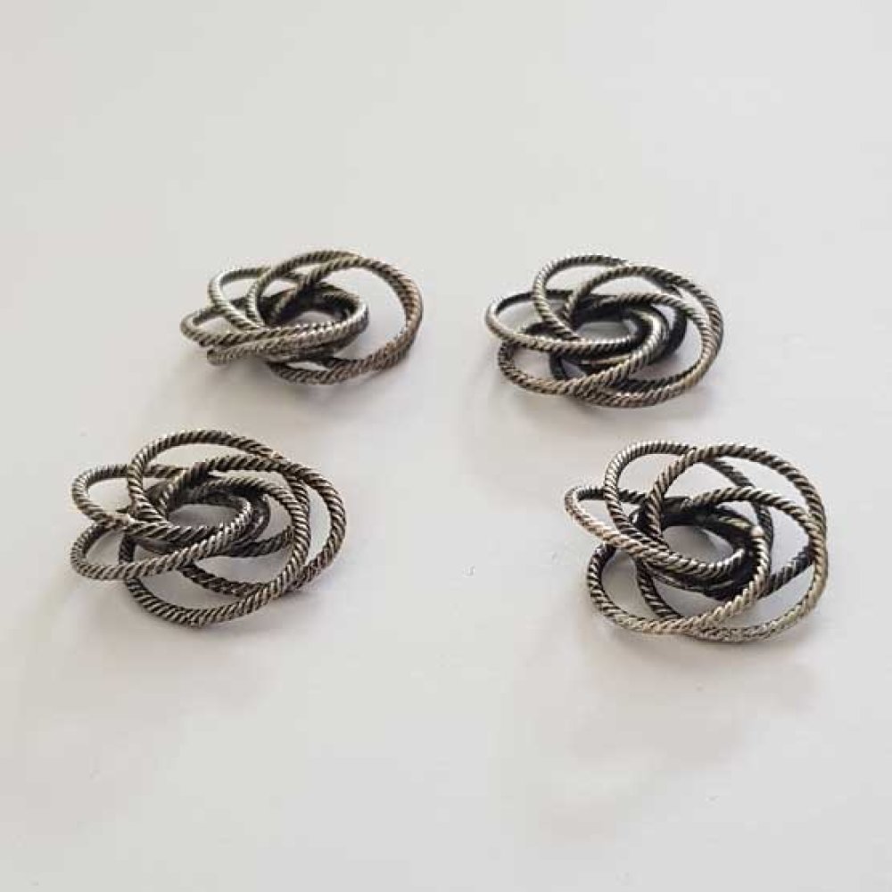 18 mm zilveren spiraalkraal N°01