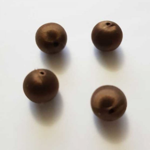 Geweven draad kraal 15 mm Bruin