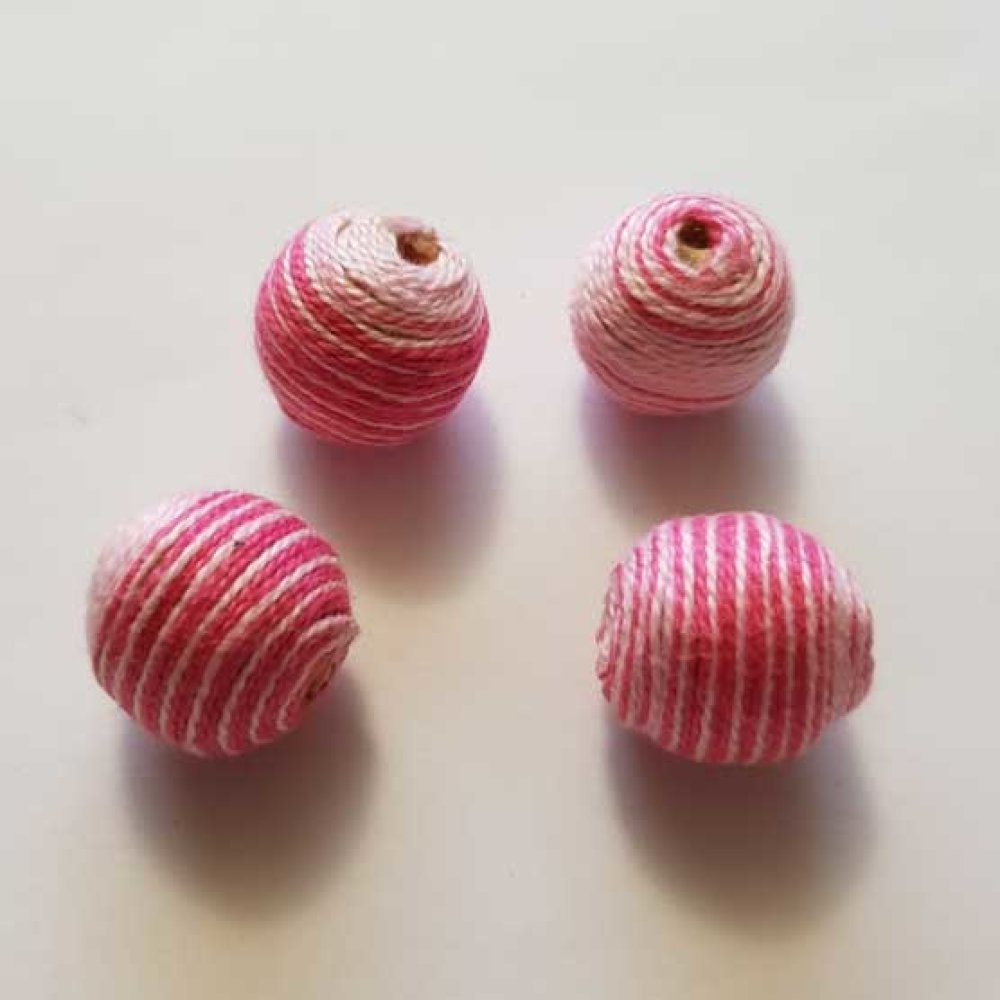 Geweven kralendraad 19 mm Roze