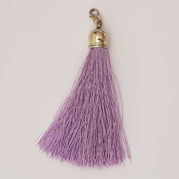 Pompon Mousqueton 65 mm N&deg;13 Mauve