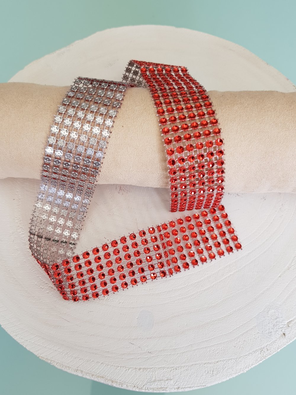 Strass lint N°03 Rood per 0,50 cm.
