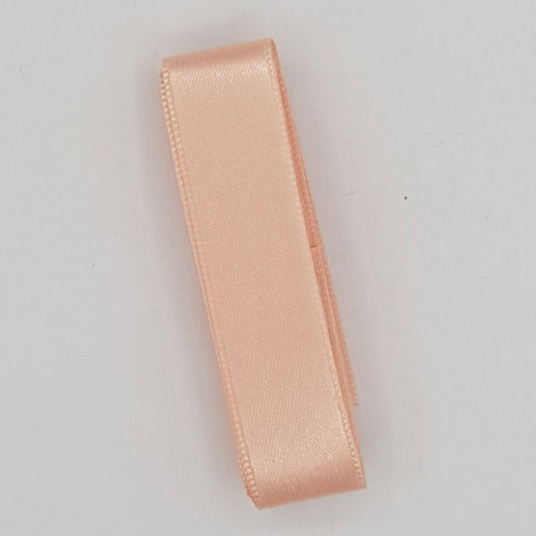 Ruban satin Saumon double face de 16 mm x 1 m&egrave;tre