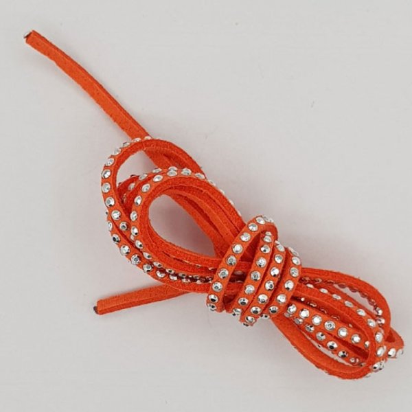 Ruban su&eacute;dine orange fantaisie x 95 cm