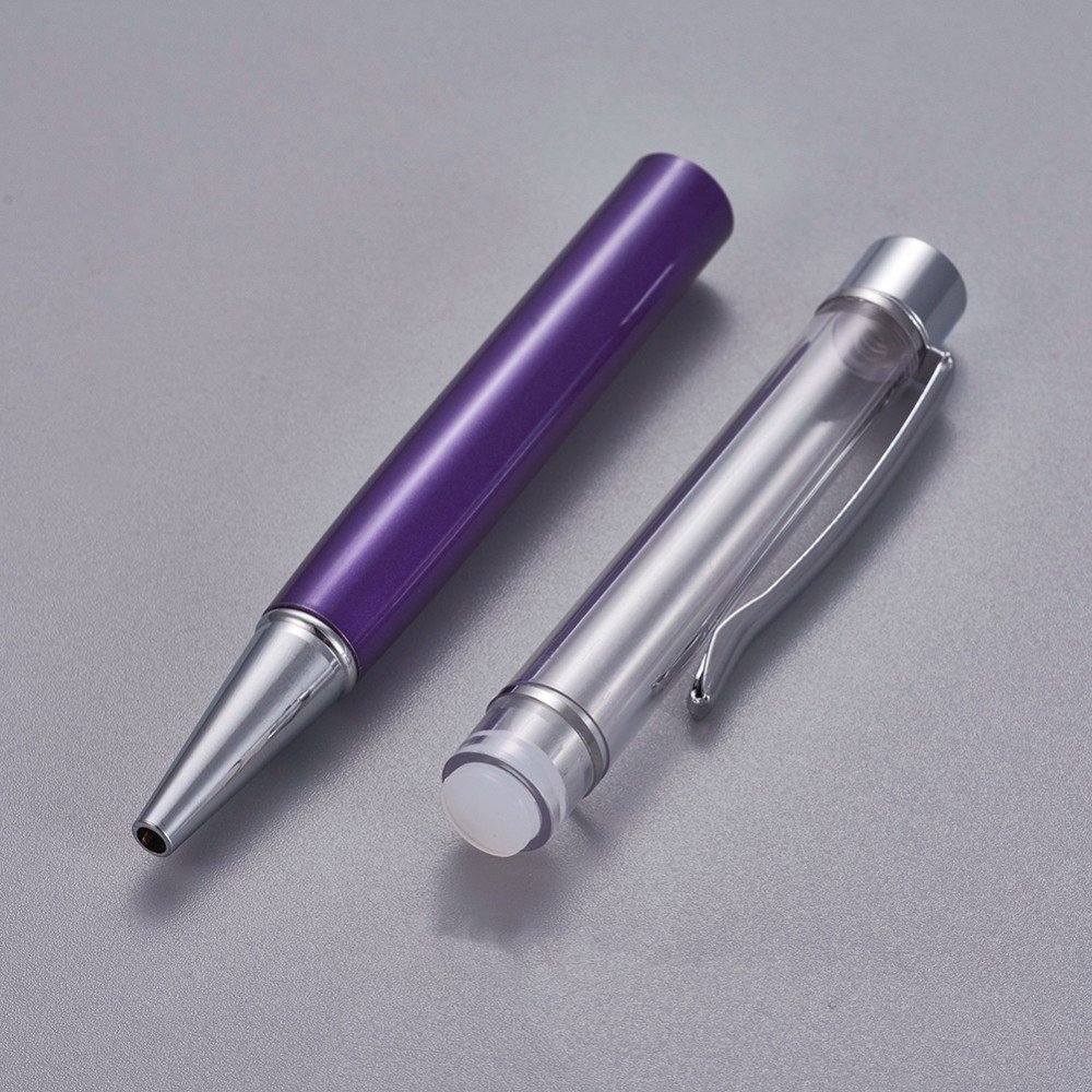 Bead decoreren pen lege buis op maat zilver indigo x 1 stuk