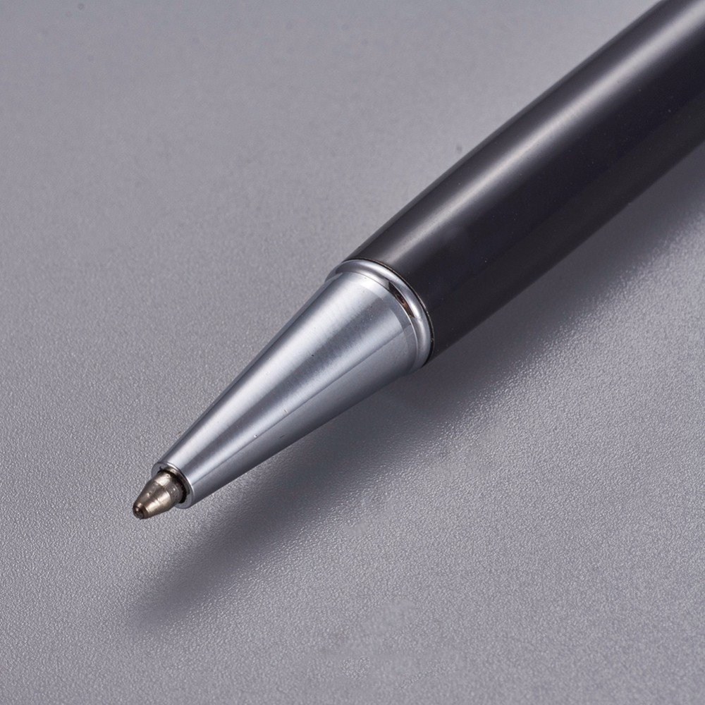 Bead decoreren pen lege buis aan te passen zilver zwart x 1 stuk