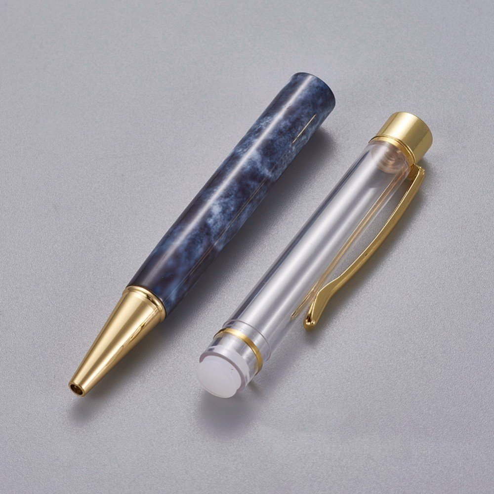 Lege tube kraaldecoratiestift Pruisisch blauw goud x 1 stuk