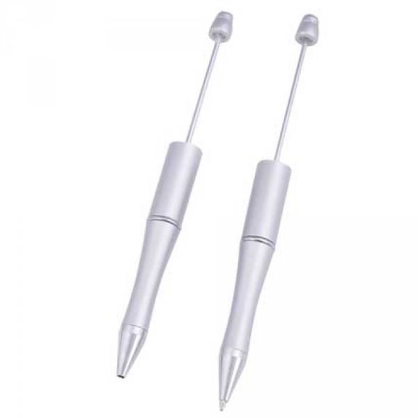 Zilvergrijze kraaldecoratiepen voor maatwerk x 1 stuk