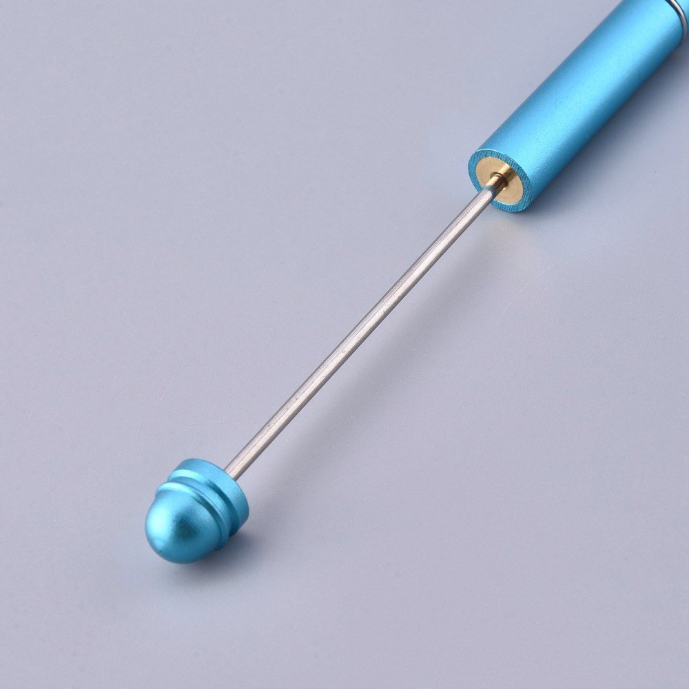 Metalen kralen versierstift Blauw N°02