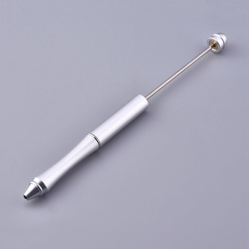 Metalen kralen versierstift zilver N°02