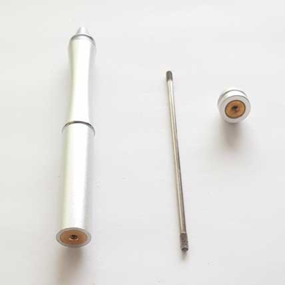 Metalen kralen versierstift zilver N°02