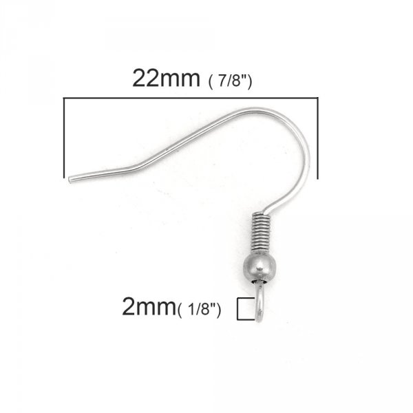 Oorbelhouder Roestvrij stalen haak N&deg;03 x 1 paar