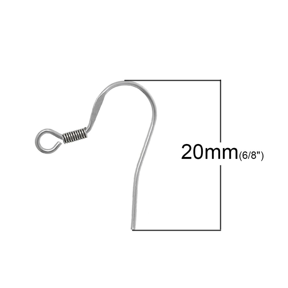 Oorbelhouder Roestvrij stalen haak N°05 x 5 paar