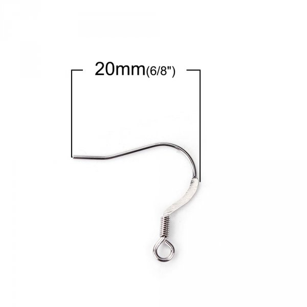 Oorbelhouder Roestvrij stalen haak N&deg;06 x 5 paar