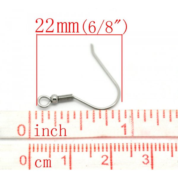 Oorbelhouder Roestvrij stalen haak N&deg;07 x 1 paar