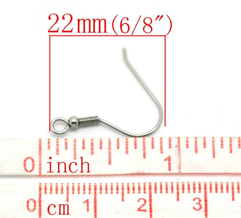 Oorbelhouder Roestvrij stalen haak N°07 x 1 paar