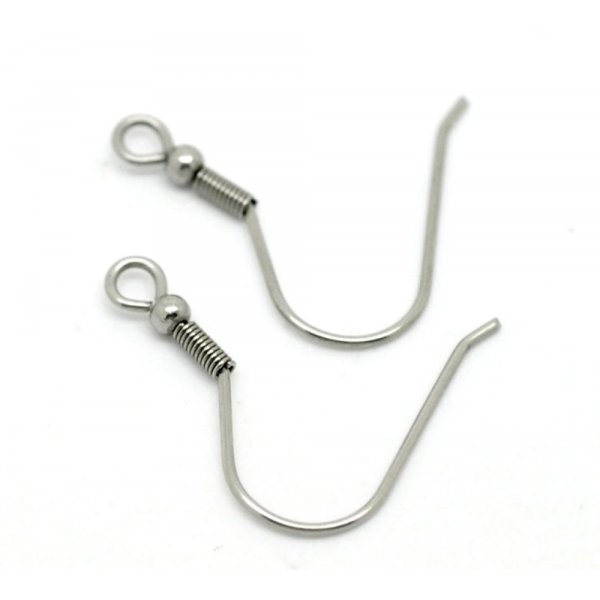 Oorbelhouder Roestvrij stalen haak N&deg;07 x 5 paar