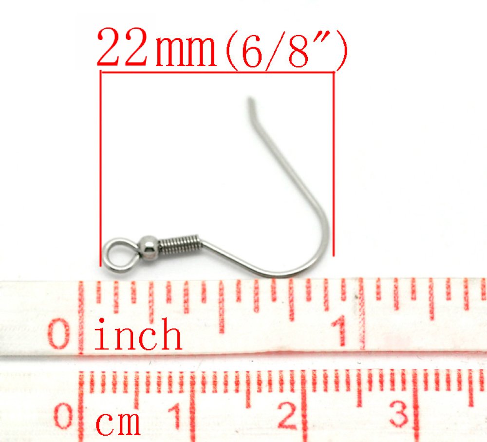 Oorbelhouder Roestvrij stalen haak N°07 x 5 paar