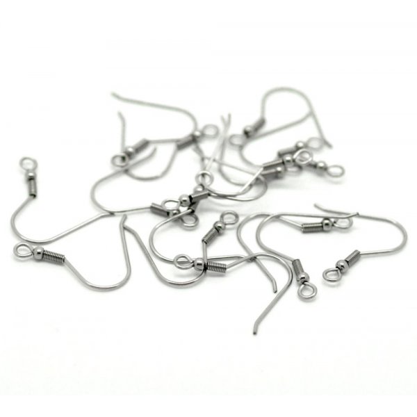 Oorbelhouder Roestvrij stalen haak N&deg;07 x 5 paar