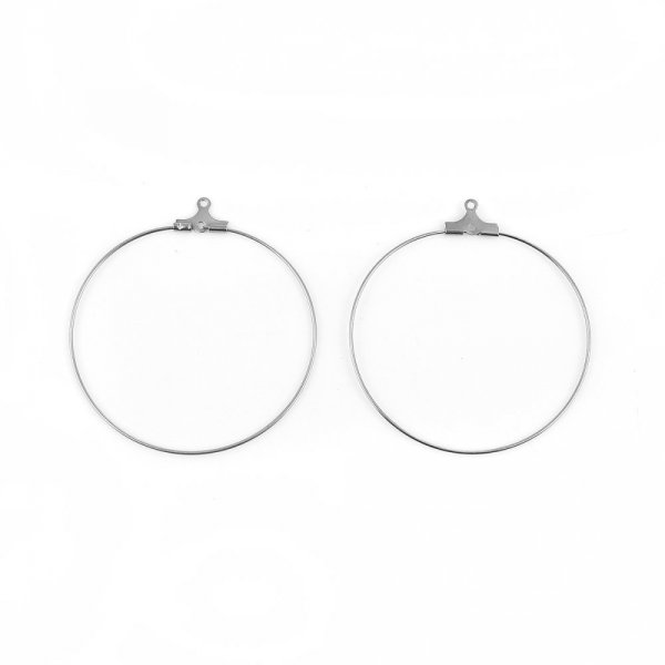 Roestvrijstalen Creoolse Oorbelhouder N&deg;01 x 1 paar