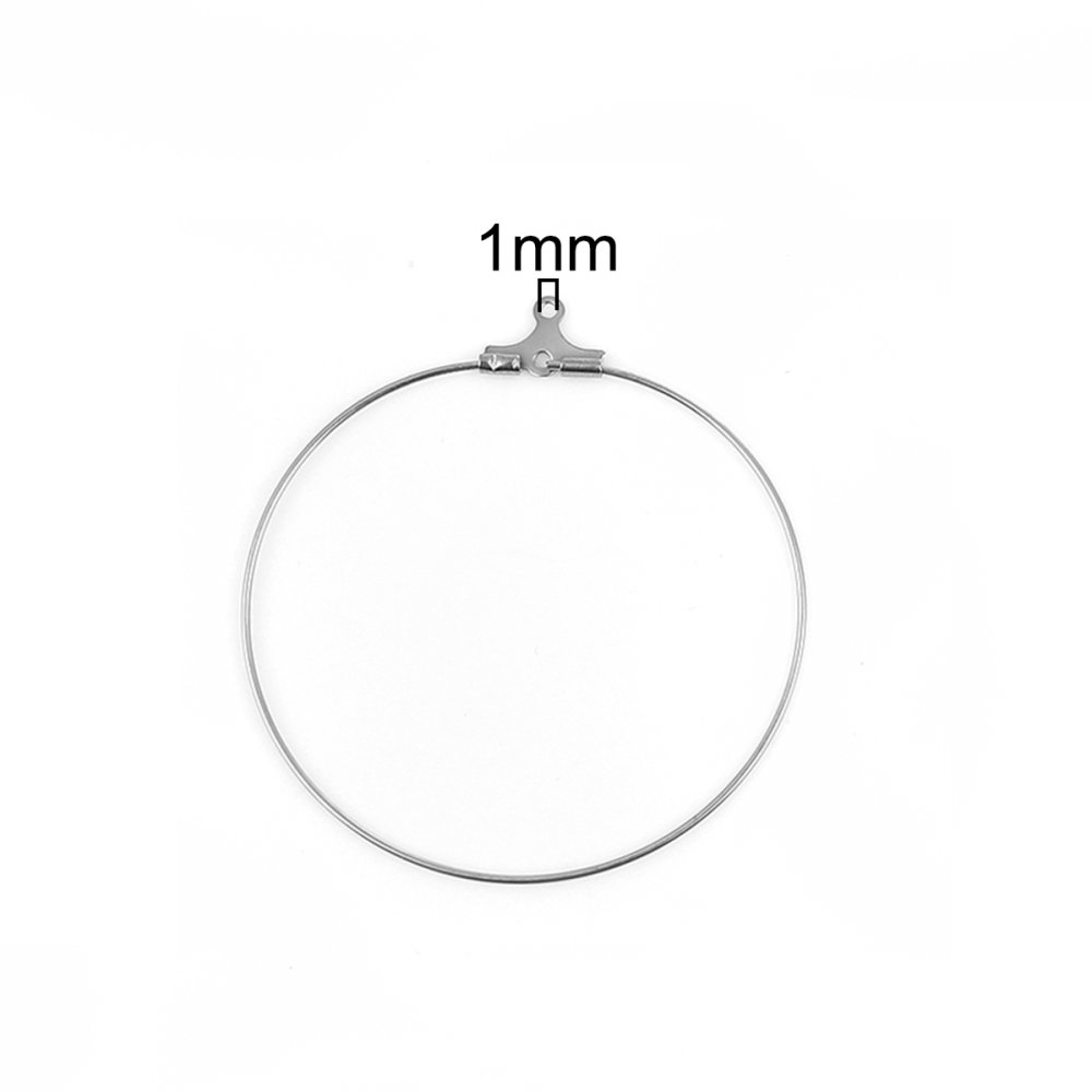 Creoolse Oorbelhouder Roestvrij Staal N°01 x 5 paar