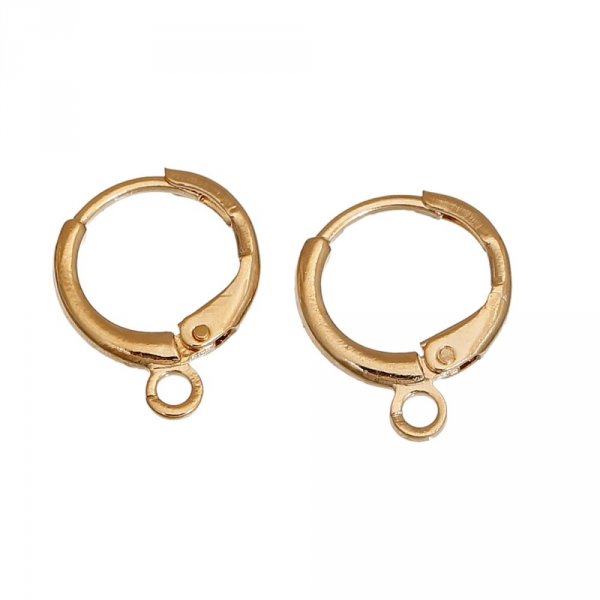 Support Boucle d'oreille Dormeuse N&deg;23 Plaqu&eacute; Or 14k X 5 paires